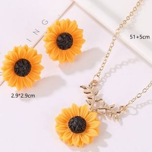 Pendant and earrings